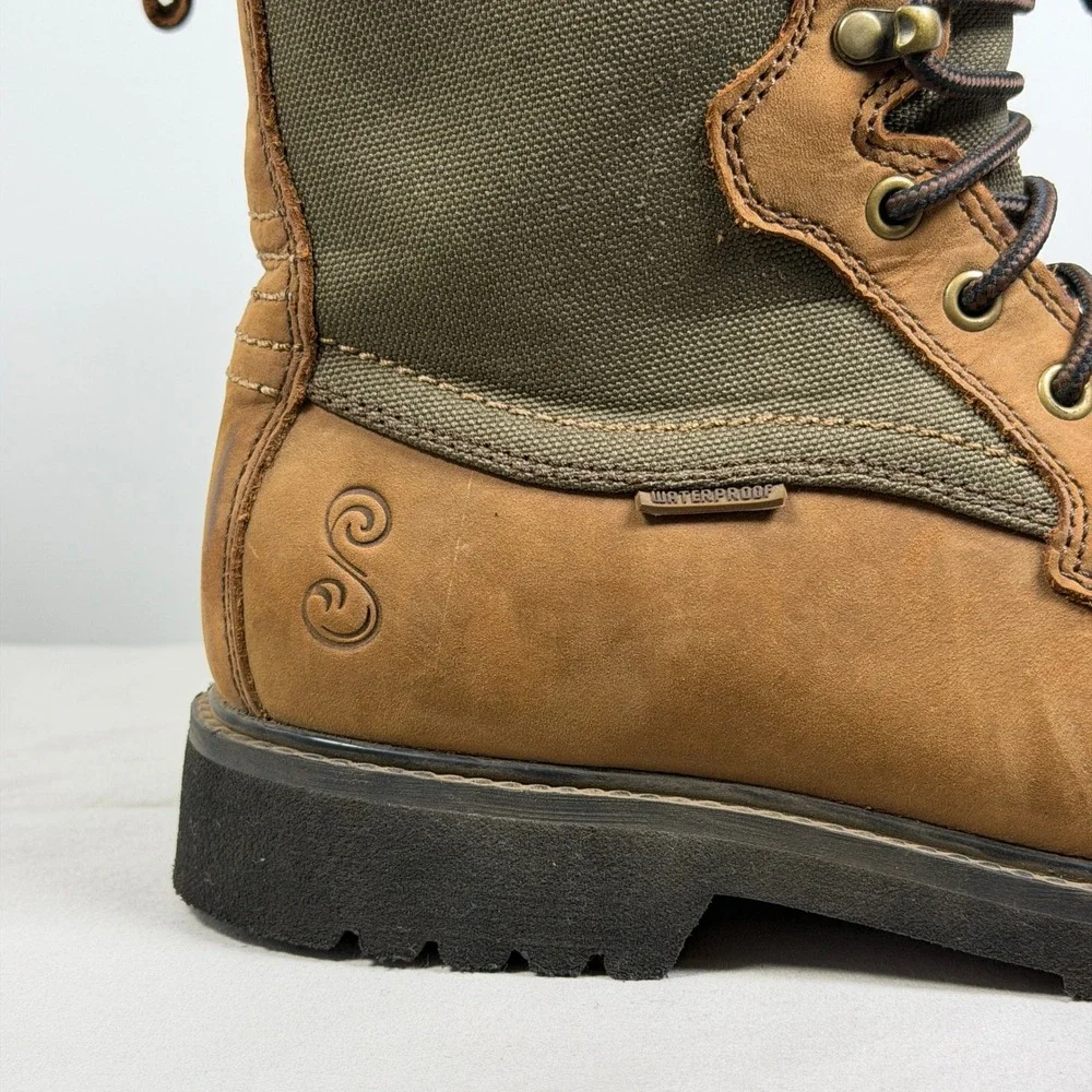 SHE Outdoor Womens Brown Leather Waterproof Hunting Boots Moc Toe Size 9